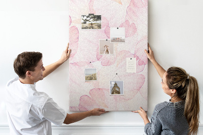 Nástěnka korková Jemné okvětní lístky v pastelových odstínech