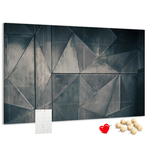 Nástěnka Geometrické tvary v odstínech šedé