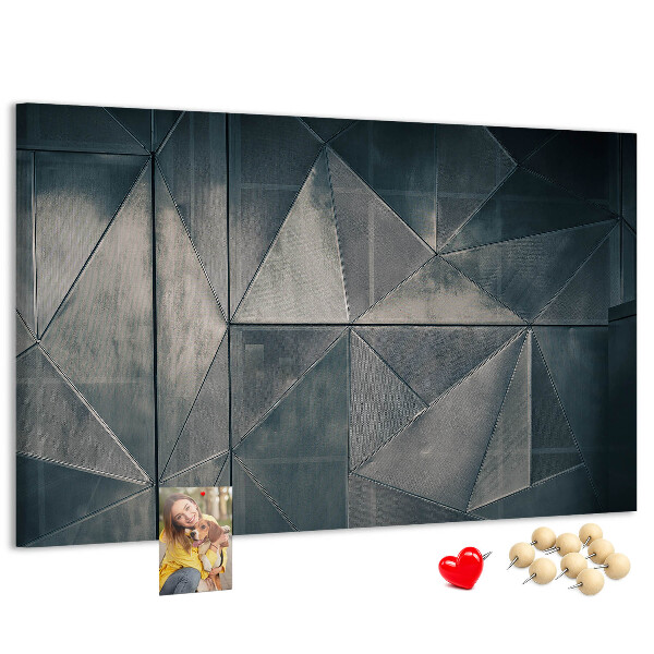 Nástěnka Geometrické tvary v odstínech šedé