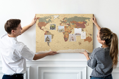 Fětská nástěnka Mapa starověkého světa v tlumených barvách