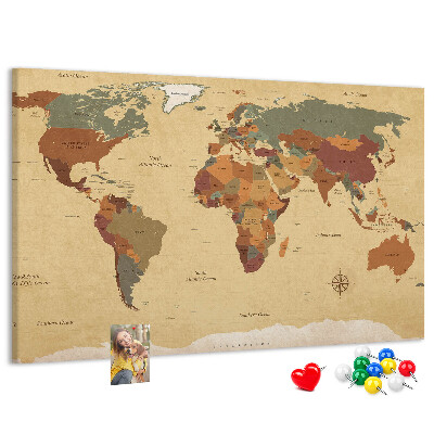 Fětská nástěnka Mapa starověkého světa v tlumených barvách