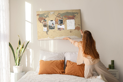 Fětská nástěnka Mapa starověkého světa v tlumených barvách