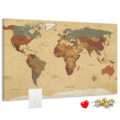 Fětská nástěnka Mapa starověkého světa v tlumených barvách