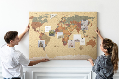 Fětská nástěnka Mapa starověkého světa v tlumených barvách
