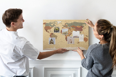 Fětská nástěnka Mapa starověkého světa v tlumených barvách