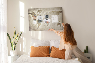 Nástěnka Staromódní mapa světa na pozadí.