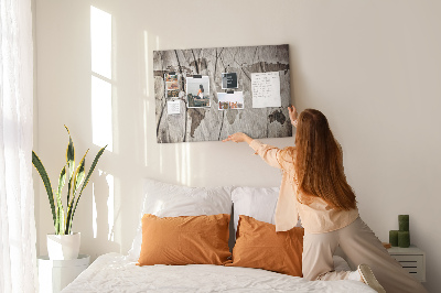 Nástěnka Poškozená mapa světa na papírovém pozadí