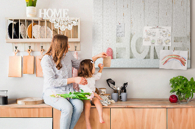 Korková nástěnka Stylový nápis HOME na bílém pozadí