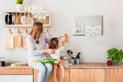 Korková nástěnka Stylový nápis HOME na bílém pozadí