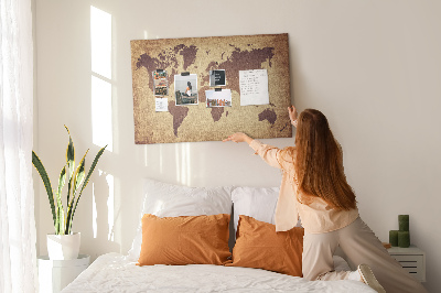 Nástěnka Mapa starověkého světa v hnědých tónech