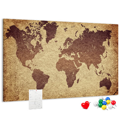 Nástěnka Mapa starověkého světa v hnědých tónech