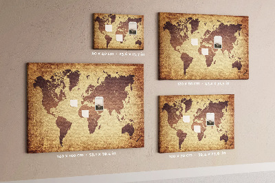 Nástěnka Mapa starověkého světa v hnědých tónech