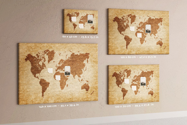 Nástěnka Mapa starověkého světa v hnědých tónech
