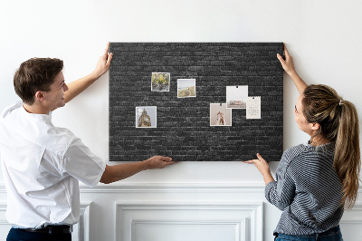 Nástěnka Detail tmavé, texturované cihlové zdi