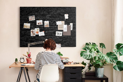 Nástěnka Detail tmavé, texturované cihlové zdi