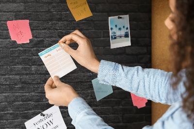 Nástěnka Detail tmavé, texturované cihlové zdi