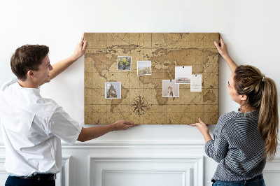 Fětská nástěnka Mapa starověkého světa s kompasem