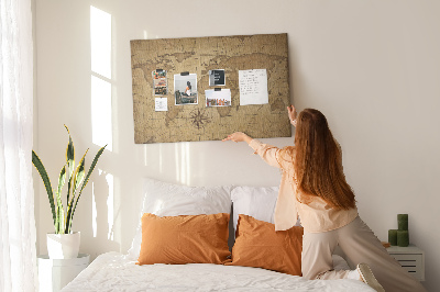 Fětská nástěnka Mapa starověkého světa s kompasem