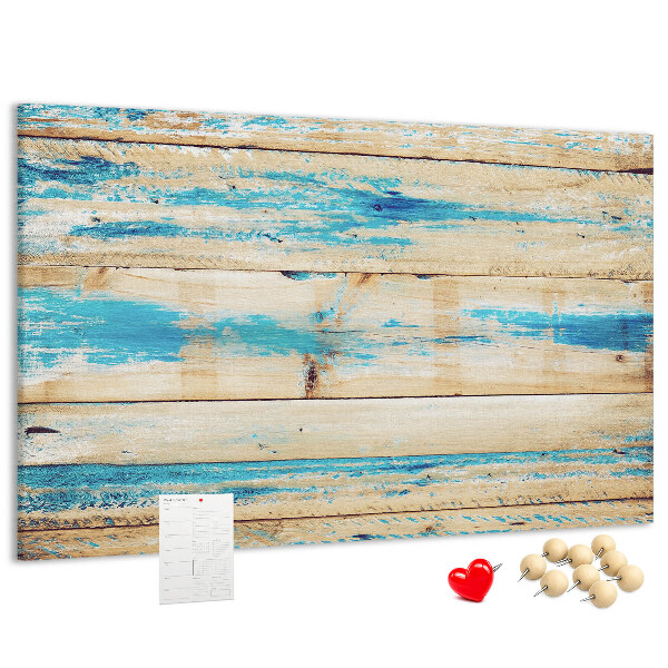 Nástěnka Rustikální desky v odstínech modré