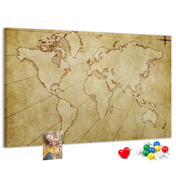 Fětská nástěnka Mapa starověkého světa s kontinenty