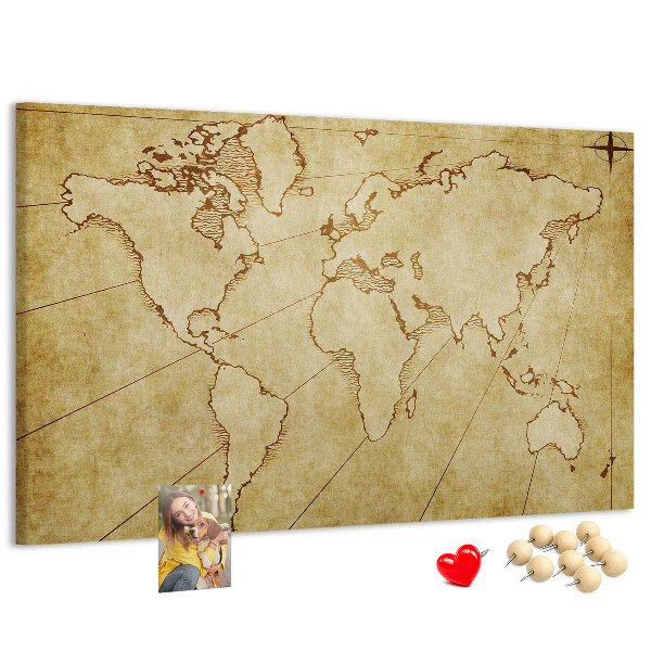 Fětská nástěnka Mapa starověkého světa s kontinenty