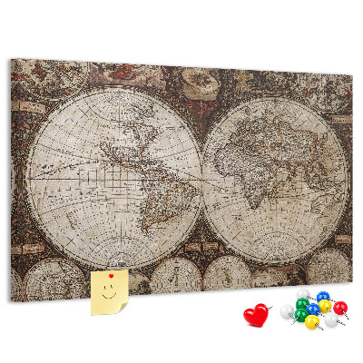 Nástěnka Mapa starověkého světa s geografickými detaily