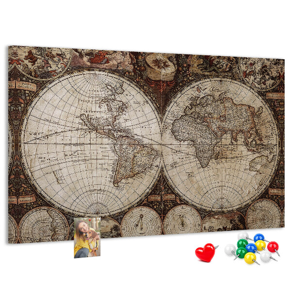 Nástěnka Mapa starověkého světa s geografickými detaily