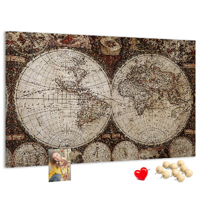 Nástěnka Mapa starověkého světa s geografickými detaily
