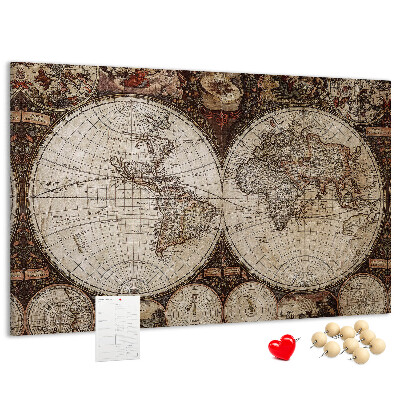 Nástěnka Mapa starověkého světa s geografickými detaily