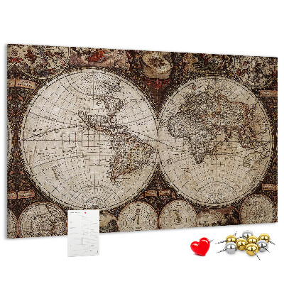 Nástěnka Mapa starověkého světa s geografickými detaily