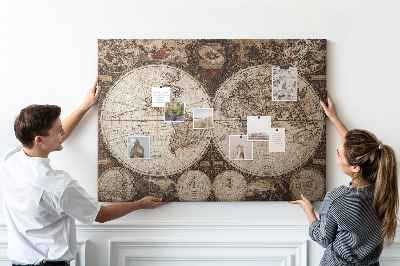 Nástěnka Mapa starověkého světa s geografickými detaily