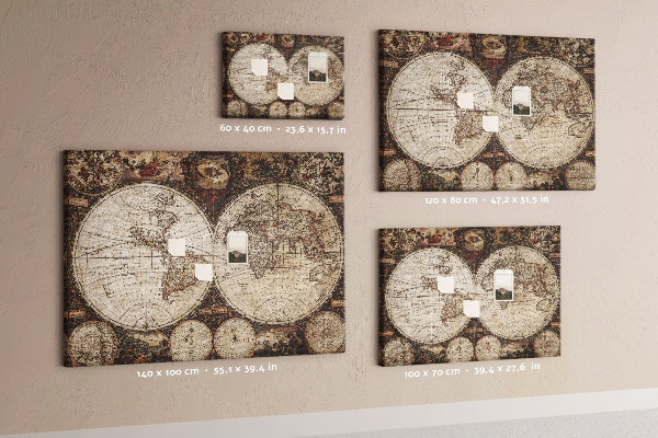 Nástěnka Mapa starověkého světa s geografickými detaily