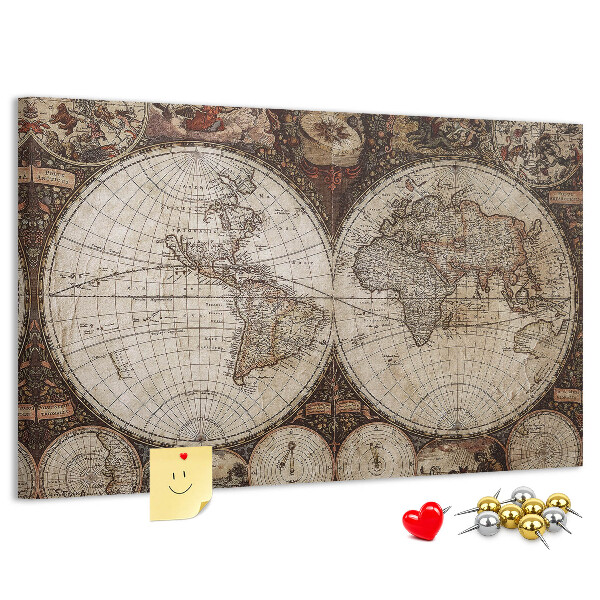 Nástěnka Mapa starověkého světa s geografickými detaily