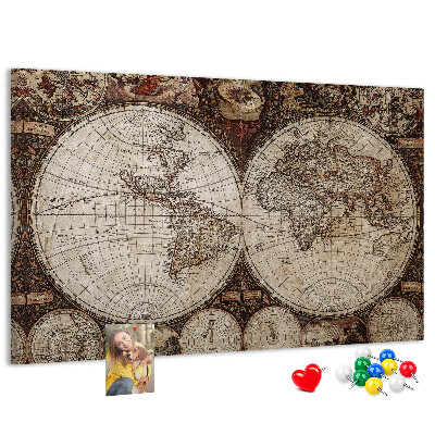 Nástěnka Mapa starověkého světa s geografickými detaily