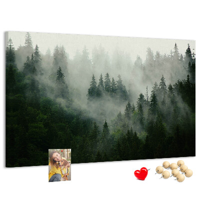 Fětská nástěnka Mlžný les s tajemnou atmosférou.