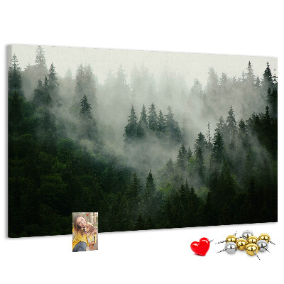 Fětská nástěnka Mlžný les s tajemnou atmosférou.