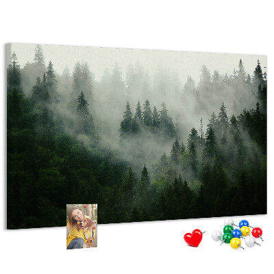 Fětská nástěnka Mlžný les s tajemnou atmosférou.