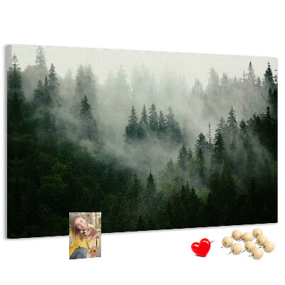 Fětská nástěnka Mlžný les s tajemnou atmosférou.