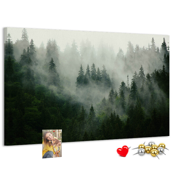 Fětská nástěnka Mlžný les s tajemnou atmosférou.