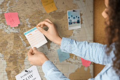 Korková nástěnka Mapa starověkého světa v odstínech hnědé