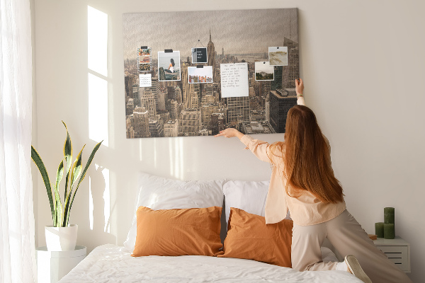 Korková nástěnka Panorama New Yorku s mrakodrapy