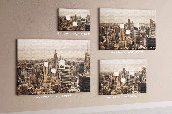 Korková nástěnka Panorama New Yorku s mrakodrapy
