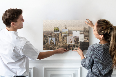 Korková nástěnka Panorama New Yorku s mrakodrapy