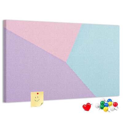Nástěnka Geometrie pastelových tvarů v barvách.