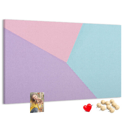 Nástěnka Geometrie pastelových tvarů v barvách.