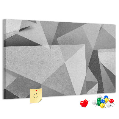 Nástěnka Abstraktní šedé a černé geometrické tvary