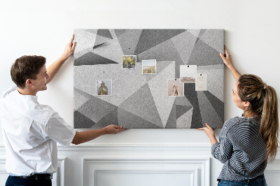 Nástěnka Abstraktní šedé a černé geometrické tvary