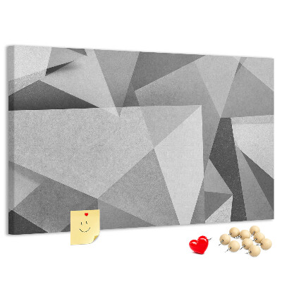 Nástěnka Abstraktní šedé a černé geometrické tvary
