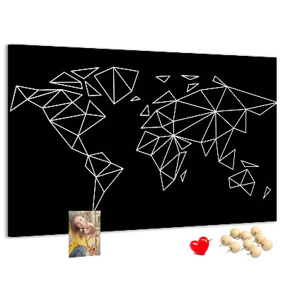 Nástěnka Geometrie světa v bílých konturách