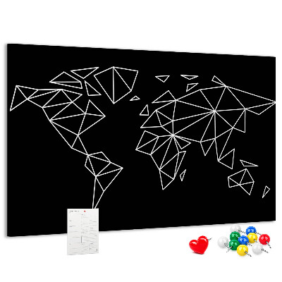 Nástěnka Geometrie světa v bílých konturách